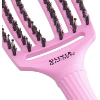 Olivia Garden Fingerbrush ThinkPink Boar & Nylon Pink Tokyo perie de par - imagine 3